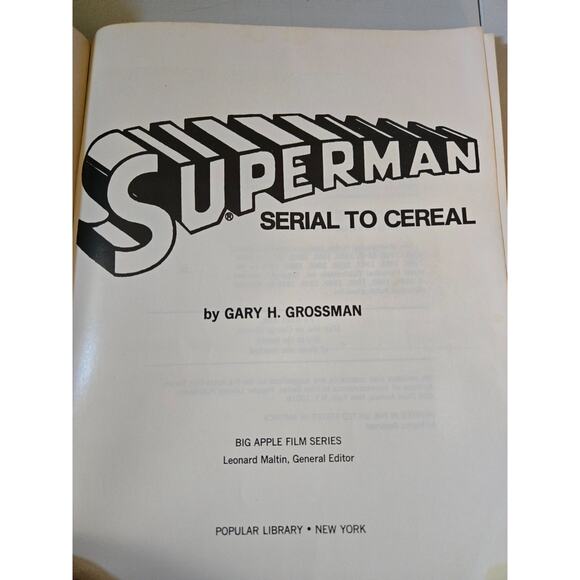 Superman Serial to Cereal by Gary Grossman 1976 Paperback Book - Picture 5 of 6